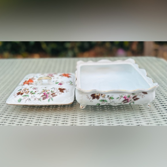 Vintage EW Japan Autumn glory jewelry dish fine China - Picture 6 of 10